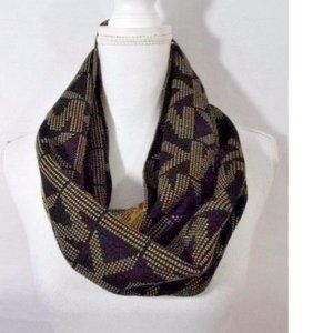 MICHAEL KORS MK Black/Moca Knit Infinity Scarf Regular New with tag